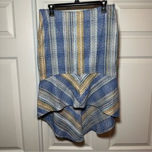 Anthropologie flounced Tweed Skirt by Samantha Dru Sz8